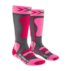 X-SOCKS SKI JUNIOR 4.0 ANTHRACITE MELANGE/FLUO PINK 23