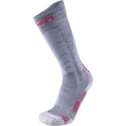 UYN LADY SKI TOURING SOCKS SILVER/FUCHSIA 23