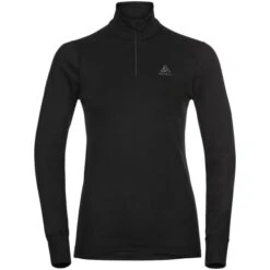 ODLO ACTIVE WARM ECO BL TOP TURTLE NECK L/S HALF ZIP W BLACK 23