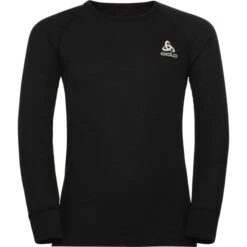 ODLO ACTIVE WARM ECO KIDS BL TOP CREW NECK L/S BLACK 23