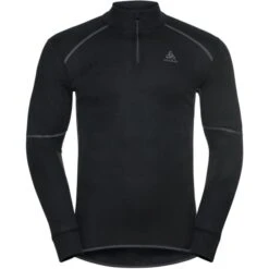 ODLO T-SHIRT ML 1/2 ZIP X-WARM BLACK 23