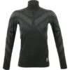 ODLO T-SHIRT ML 1/2 ZIP NATURAL W BLACK MELANGE 22
