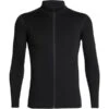 ICEBREAKER MENS ELEMENTAL LS ZIP BLACK 23