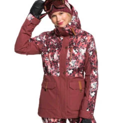 ROXY ANDIE PARKA JK OXBLOOD RED LEOPOLD 21
