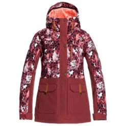 ROXY ANDIE PARKA JK OXBLOOD RED LEOPOLD 21 -Warm Winter Outlet Store 9 80980 andie parka jk oxblood red leopold erjtj03274 rre1 03