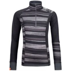 ORTOVOX 210 SUPERSOFT ZIP NECK W BLACK RAVEN 22