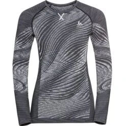 ODLO BLACKCOMB ECO BL TOP CREW NECK L/S W BLACK SPACE DYE 23