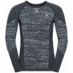 ODLO BLACKCOMB ECO BL TOP CREW NECK L/S BLACK SPACE DYE 23