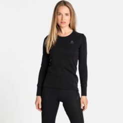 ODLO MERINO 260 BL TOP CREW NECK L/S W BLACK 23 -Warm Winter Outlet Store 9 95402 merino 260 w black 110971 15000 03