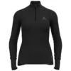 ODLO MERINO 260 BL TOP TURTLE NECK L/S HALF ZIP W BLACK 23