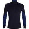ICEBREAKER MENS 260 ZONE LS HALF ZIP MIDNIGHT NAVY/ROYAL NAVY 23