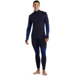 ICEBREAKER MENS 260 ZONE LS HALF ZIP MIDNIGHT NAVY/ROYAL NAVY 23 -Warm Winter Outlet Store 9 95608 260 zone ls half zip midnight navy royal navy ib104361078 03