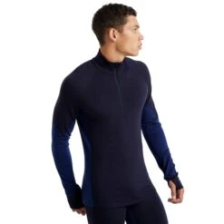 ICEBREAKER MENS 260 ZONE LS HALF ZIP MIDNIGHT NAVY/ROYAL NAVY 23 -Warm Winter Outlet Store 9 95608 260 zone ls half zip midnight navy royal navy ib104361078 04