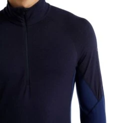 ICEBREAKER MENS 260 ZONE LS HALF ZIP MIDNIGHT NAVY/ROYAL NAVY 23 -Warm Winter Outlet Store 9 95608 260 zone ls half zip midnight navy royal navy ib104361078 05