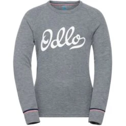 ODLO ACTIVE WARM ORIGINALS ECO KIDS BL TOP CREW NECK L/S ODLO STEEL GREY MELANGE 23