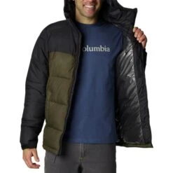 COLUMBIA PIKE LAKE HOODED JACKET OLIVE GREEN BLACK 23 -Warm Winter Outlet Store 9 95870 pike lake hooded jacket olive green black 1738032 319 04
